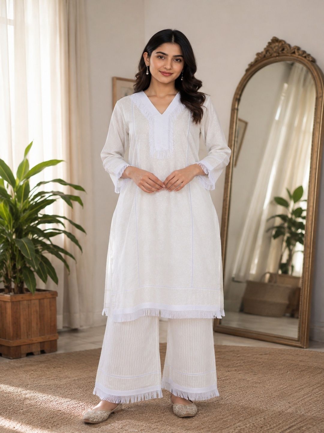 White Lace Cord Set