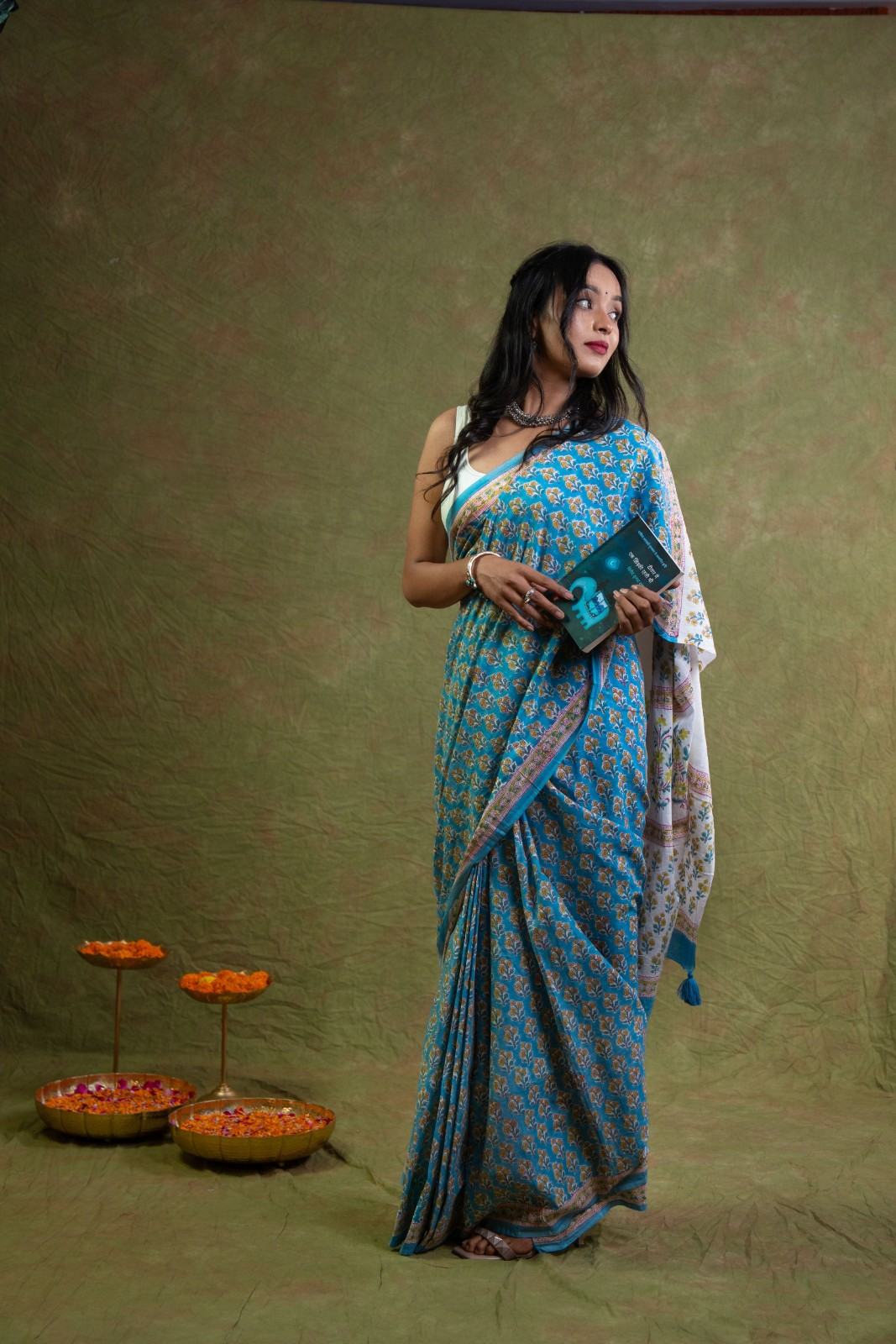 Neelam Mul Cotton Saree