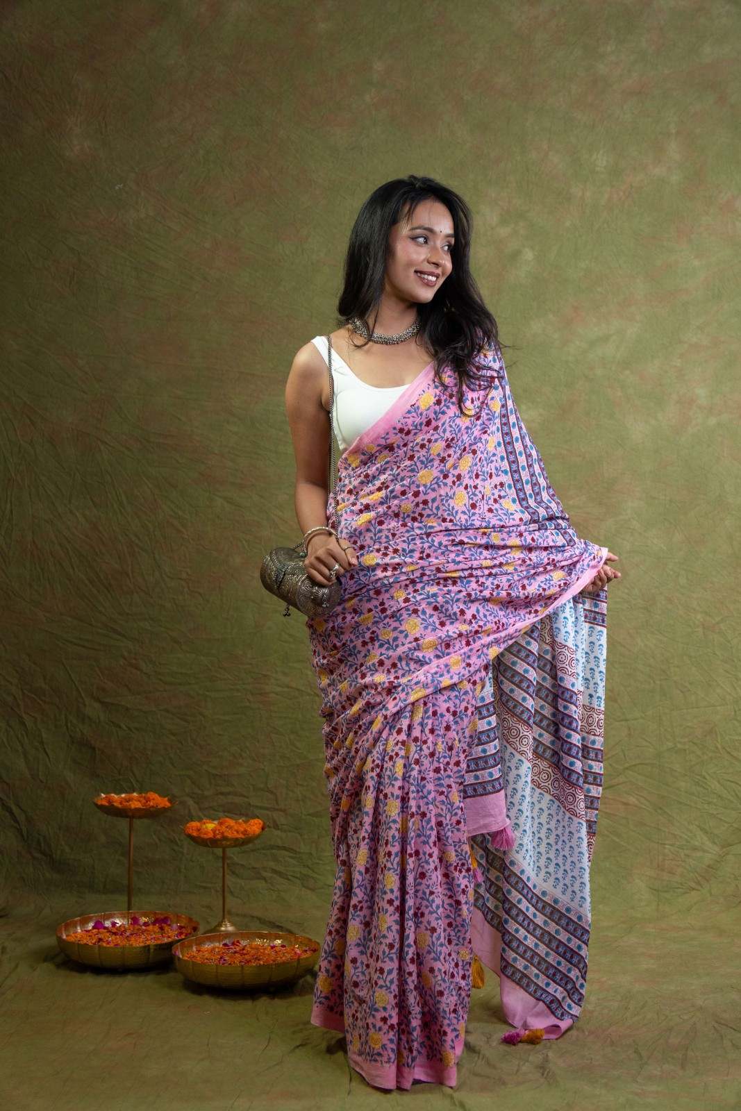 Kusum Mul Cotton Saree