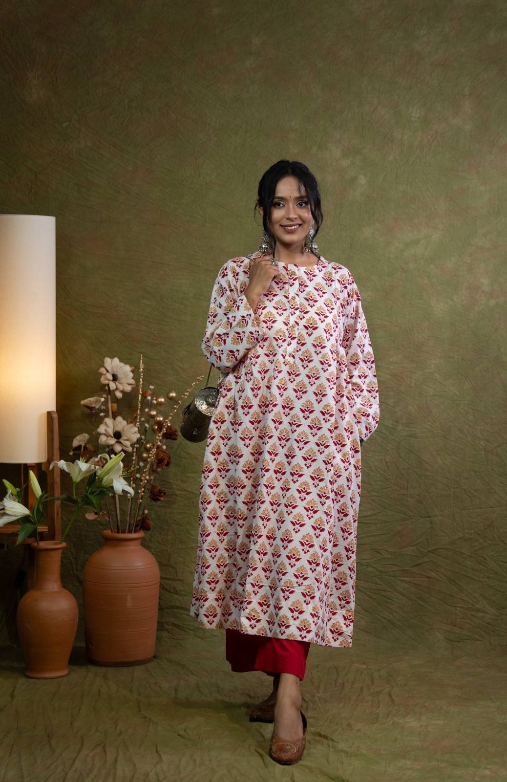 Laalima Side gatthered Kurta Set 