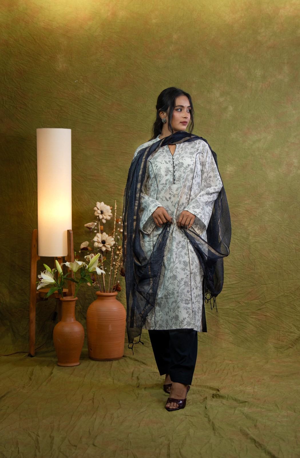 Siyahi – Monochrome Cotton Kurta Set