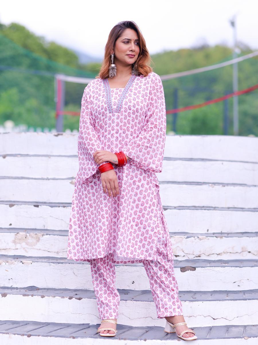 Noorani Hand Block Printed Kurta Co-ord Set