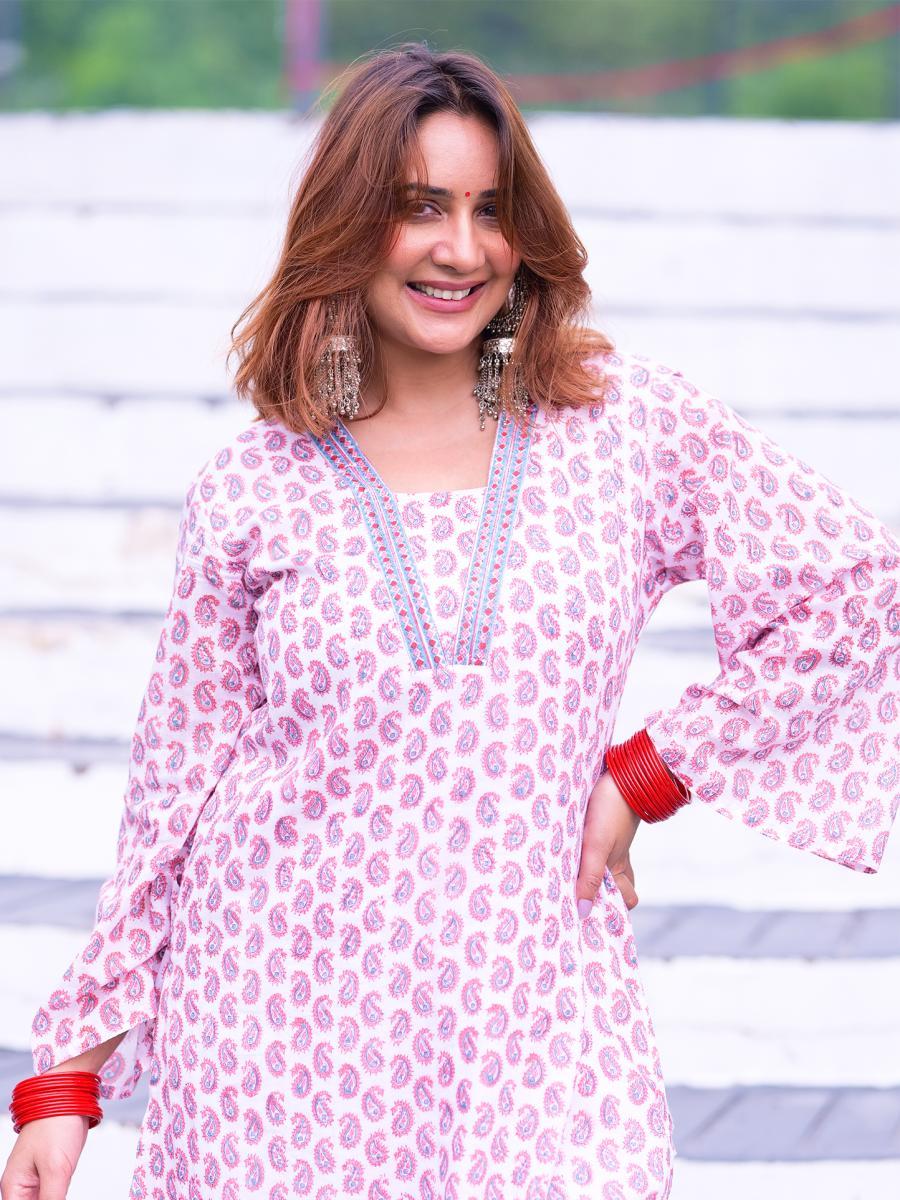 Noorani Hand Block Printed Kurta Co-ord Set