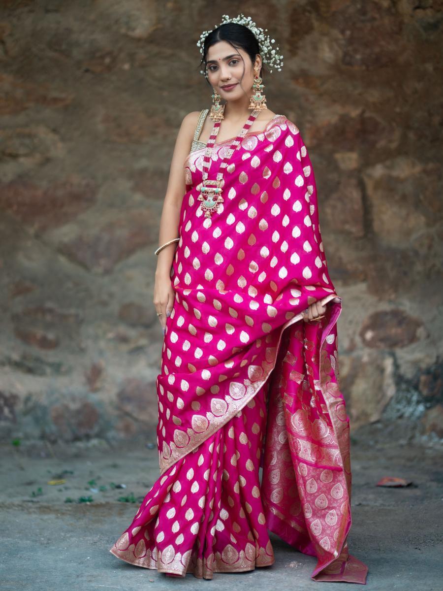 Raani Handloom Banarasi Katan Silk Saree