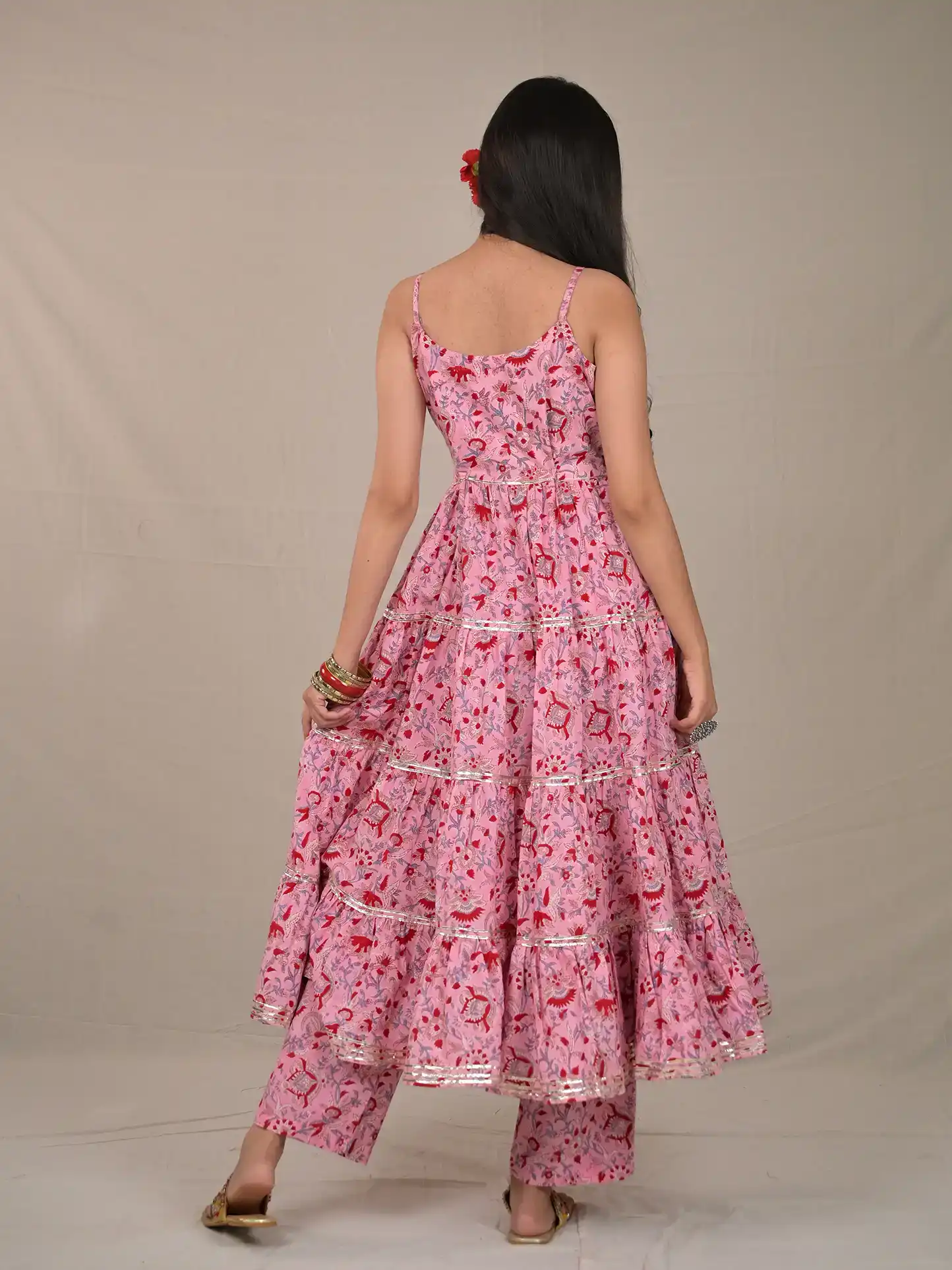 Roohafza Hand Block Printed Dress