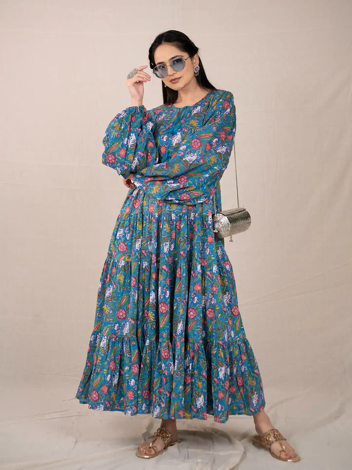 Nisha Hand Block Printed Dress