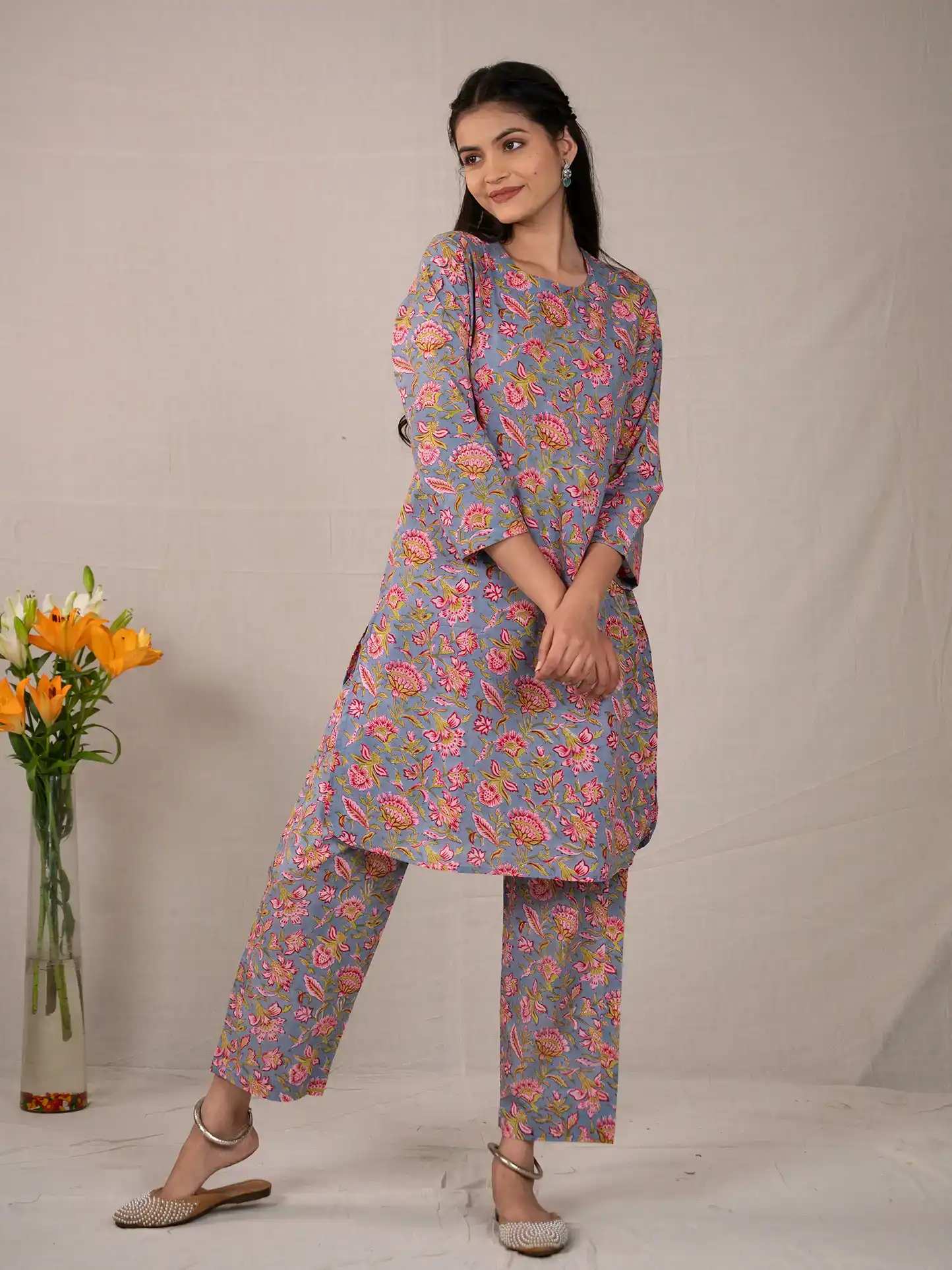 Meher Hand Block Co-ord Set