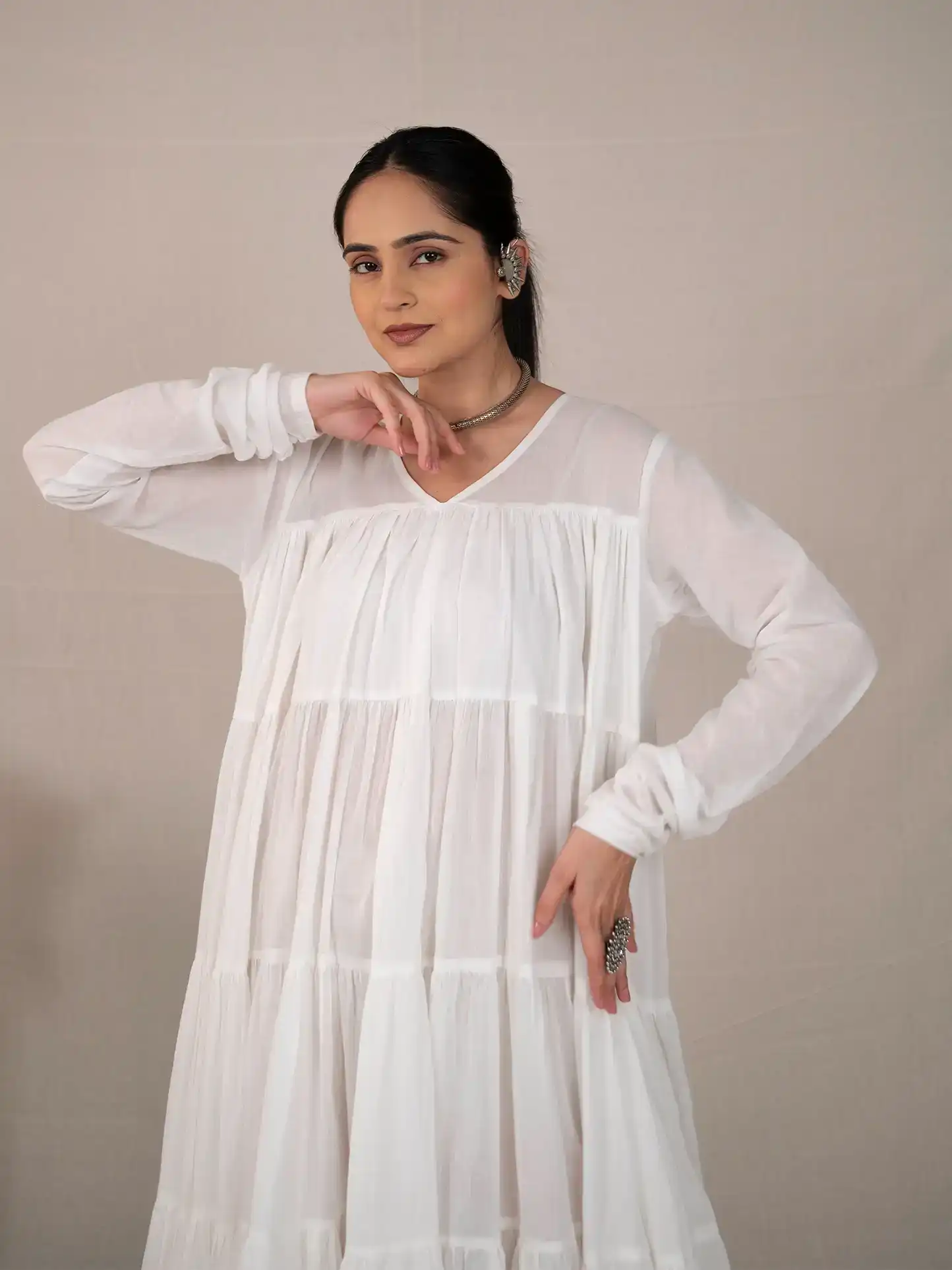 Nazakat Mulmul Cotton Dress