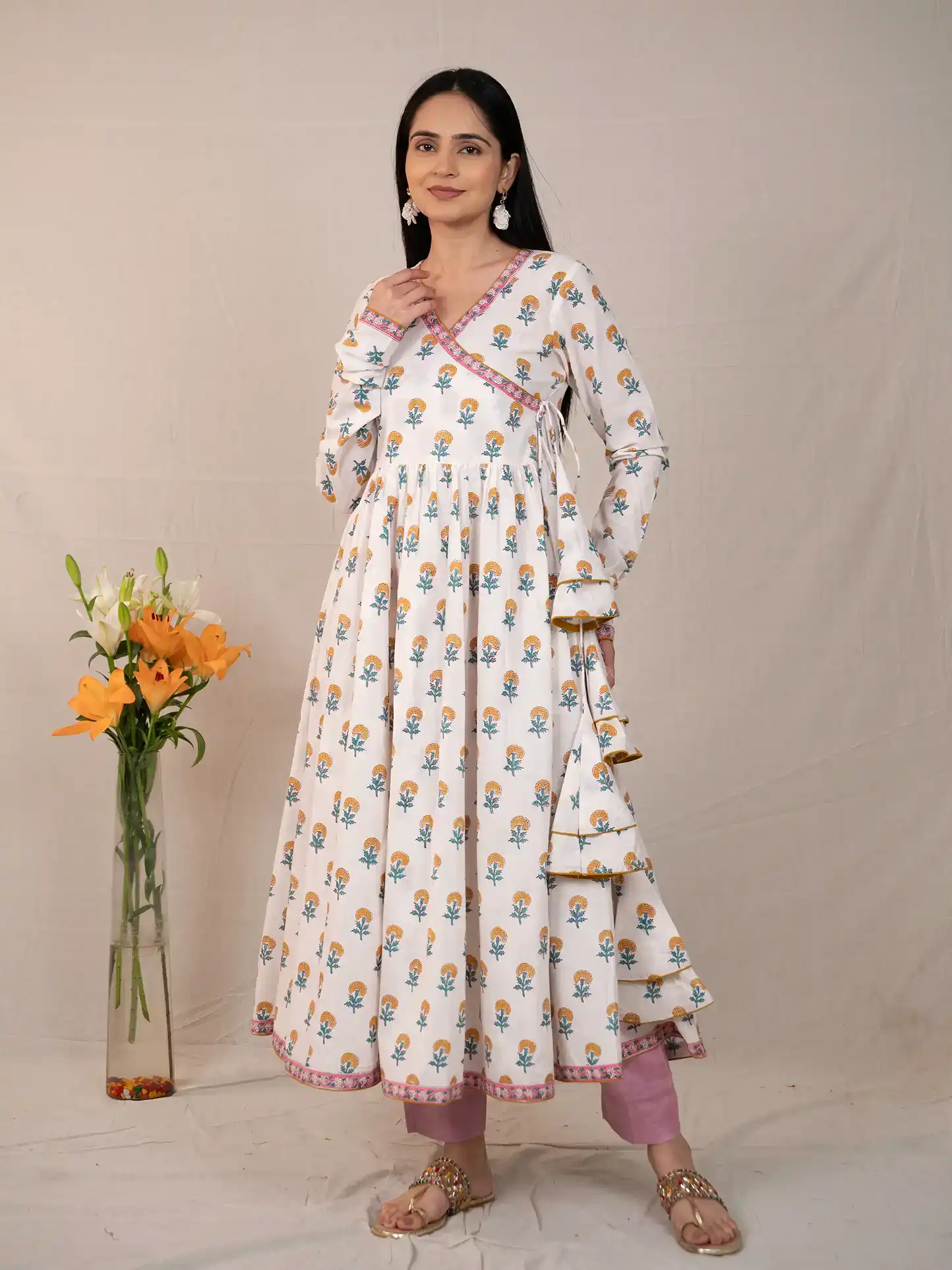 Bahaar Angrakha Kurta Set
