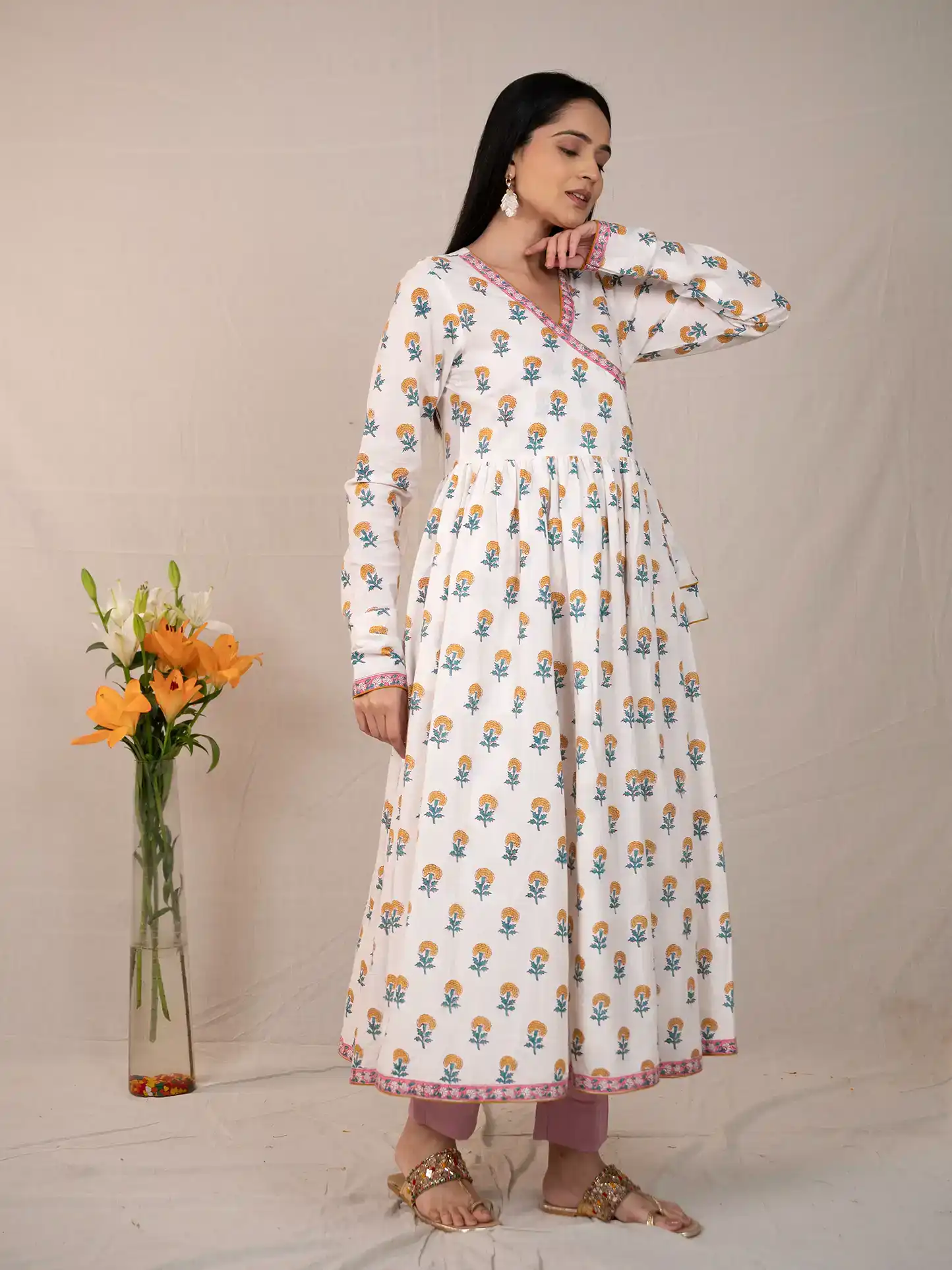 Bahaar Angrakha Kurta Set