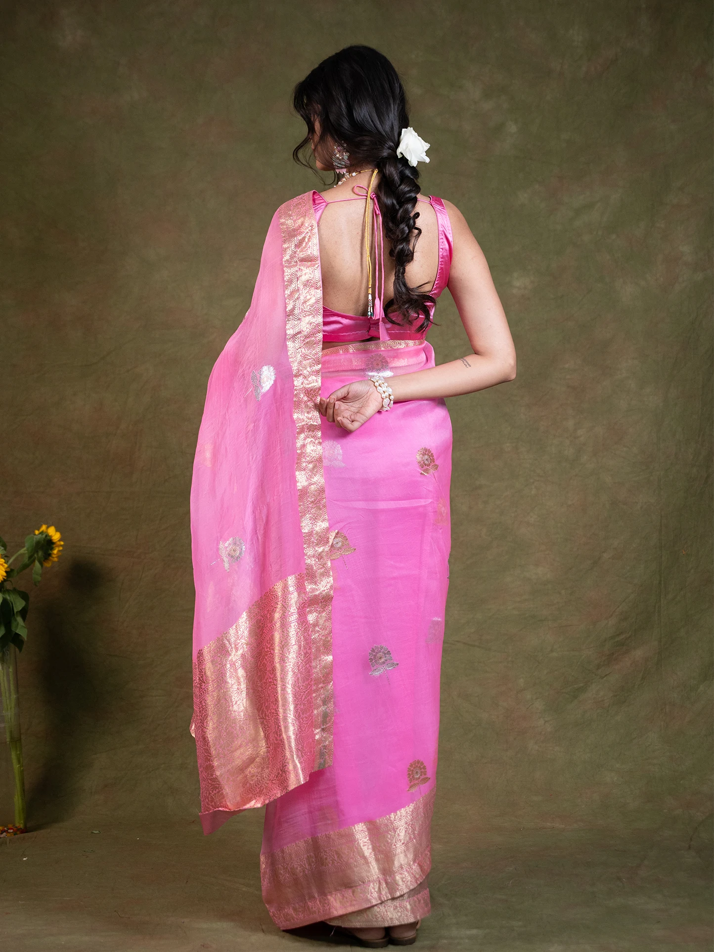 Noor-e-Gul Pure Organza Saree