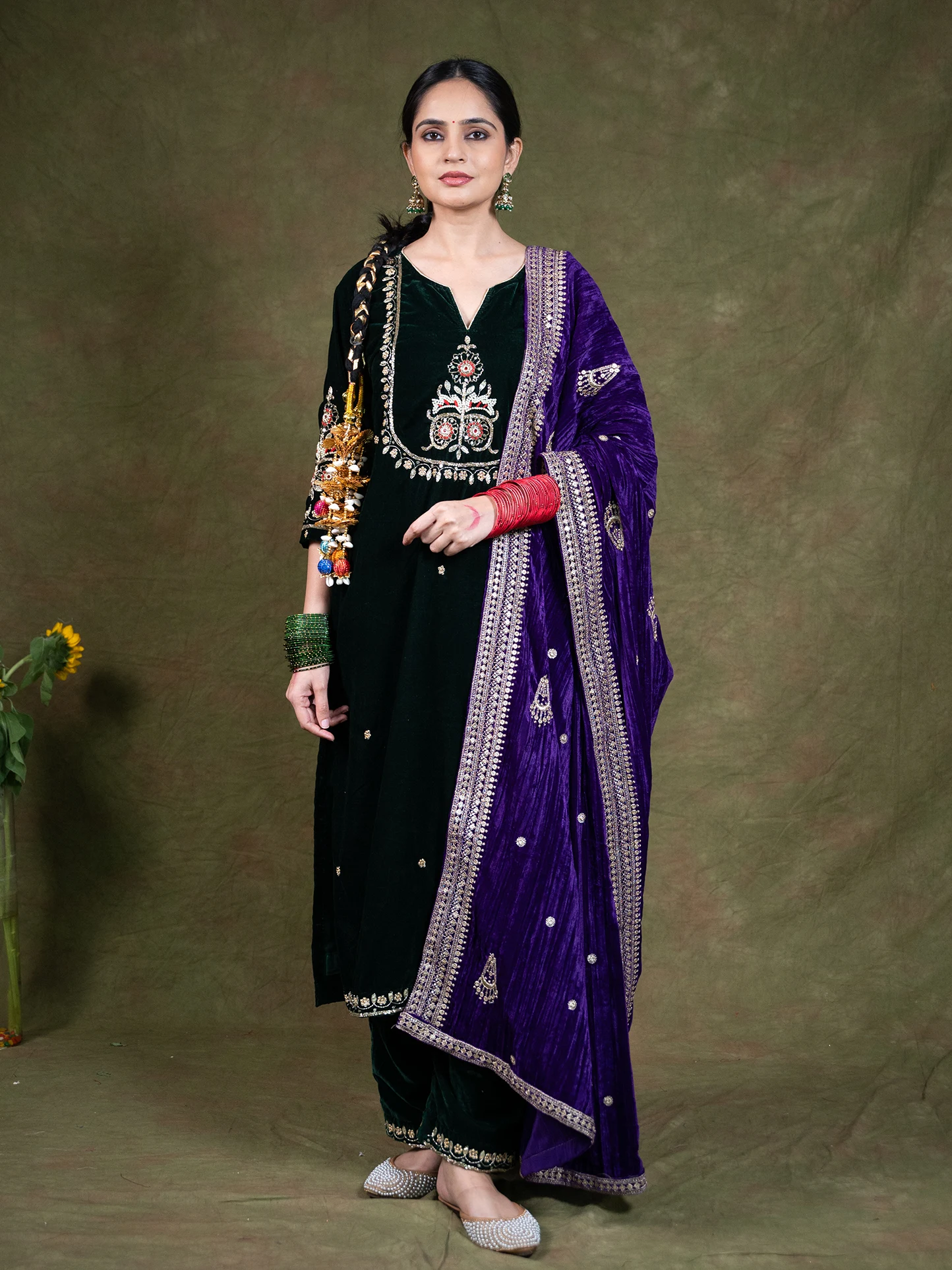 Mehrunissa Velvet Kurta Set